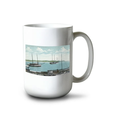 

15 fl oz Ceramic Mug Tarpon Springs Florida Anclote River Scene Dishwasher & Microwave Safe