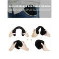 thumbnail image 3 of BadPiggies Unisex Warm Knit Earmuffs Ladies Cashmere Winter Pure Color Outdoor Fleece Fur Earwarmer, Adjustable Wrap (Black), 3 of 8