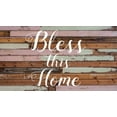 thumbnail image 2 of Matic, Jelena 32x20 White Modern Wood Framed Museum Art Print Titled - Bless This Home Barnwood, 2 of 4