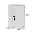 thumbnail image 3 of Caja de leche montada en la pared con cerradura, soporte para lácteos, buzón de correo con bloqueo para apartamento, práctica caja de entrega de leche Blanco BLESIY Caja de leche para montaje en pared, 3 of 8