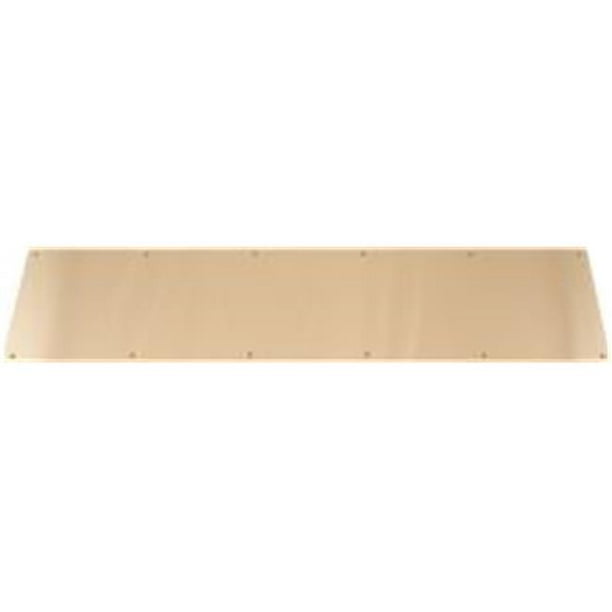 Solid Brass Door Kick Plate, 6 x 34 in.
