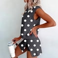 thumbnail image 3 of Morttic Women's Polka Dot 2 Piece Outfit – Sleeveless Crew Neck Tank Top & Side Slit Skort Set Summer Casual for Daily Wear Black，M, 3 of 6