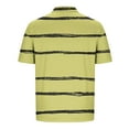 thumbnail image 3 of Men's Polo Shirts Short Sleeve Stripe Heather Pullover Casual Color Block Work Tees Vintage Collar Tops, 3 of 3