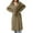 Khaki, variant on Women's Long Oversized Trench Coat Notch Lapel Double-Breasted Jacket with Pockets & Belted, Casual Outerwear for Fall and Winter