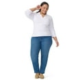 thumbnail image 2 of Gloria Vanderbilt Swan Series Women's Plus Popover Knit Top, Sizes 0X-4X, 2 of 5