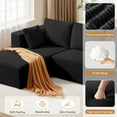 thumbnail image 2 of SERWALL 107" Modular Sectional Sofa, L Shaped Cloud Sectional Couch, Boneless Convertible Sofa for Living Room, Black, 2 of 7
