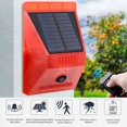 thumbnail image 3 of Luz de alarma solar, alarma de sonido, luz estroboscópica, detector de movimiento, alarma de seguridad, advertencia intermitente, IP65 a prueba de agua, cuatro modos, distancia de detección 5-8 m (2, 3 of 5