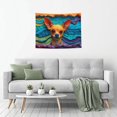 thumbnail image 5 of Kdxio Colorful Textured Chihuahua Wall Hanging Tapestries Banner For Bedroom College Dorm Home Living Room Party Decor 29X37 In, 5 of 8