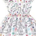 thumbnail image 4 of Rovga Easter Dresses For Toddler Girls 3-4 Years Sleeveless O Neck Sundress Cartoon Floral Prints Dresses Elegance Outfits White, 4 of 4