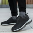 thumbnail image 2 of Cathalem Men Casual Shoes X Wide Couple Men's Autumn And Winter New Warm Elderly Non Slip Slip On Walking Shoes Mens Shoes Casual Black 10.5, 2 of 5