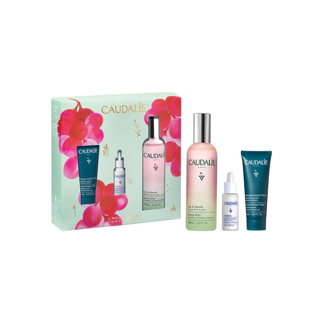 Set de regalo para el cuidado de la piel Caudalie Prep & Glow con elixir de belleza