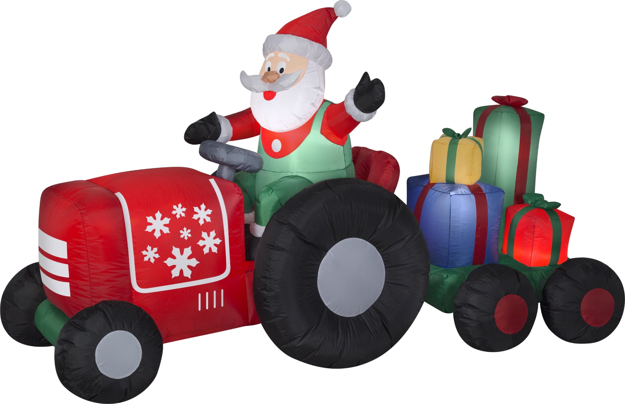 Airblown Inflatables Santa on Tractor with Presents Scene