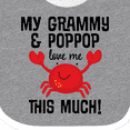 thumbnail image 4 of Inktastic Grammy and Poppop Grandson Boys Baby Bib, 4 of 4