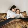 thumbnail image 6 of Homewish Wild Animal Elk Full Size Comforter Sets,Country Farmhouse Lodge Bedding Comforter Set,Brown Green Black Bedding Sets For Boys Kids,Ultra Soft Home Decor Reversible,3-Piece, 6 of 9