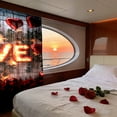 thumbnail image 5 of ERK 1Pcs Rideaux de la Saint-Valentin Roses Rouges Pétales de Roses Rouges Rideaux pour Salon Chambre, 5 of 5