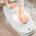 thumbnail image 6 of PTOOTP White Plastic Washboard Non- Laundry Scrubbing Board for Home Use, Lightweight and Cleaning Tool, 6 of 8