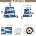 thumbnail image 3 of Blue Flowers with Petals Desk Lamp LED Table Nightstand Lamps with 3 Color Temperatures for Home Bedroom Living Room Decor 6x11, 3 of 8