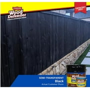 Wood Defender Semi-Transparent Fence Stain BLACK 5-gallon