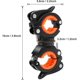 thumbnail image 4 of Clip de soporte de luz de bicicleta 2pcs-naranja Adepaton LKX-1142-1, 4 of 9