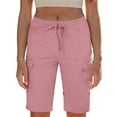 thumbnail image 2 of akafmk Women's 10" Cargo Bermuda Shorts Knee Length Multi Pockets Summer Shorts for Outdoor Work, 2 of 6