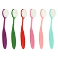 thumbnail image 1 of Unique Bargains Blending Brushes for Crafts 4# Plastic Ink Blending Brushes Tool, 6 Color (White Hair), 6Pack, 1 of 7