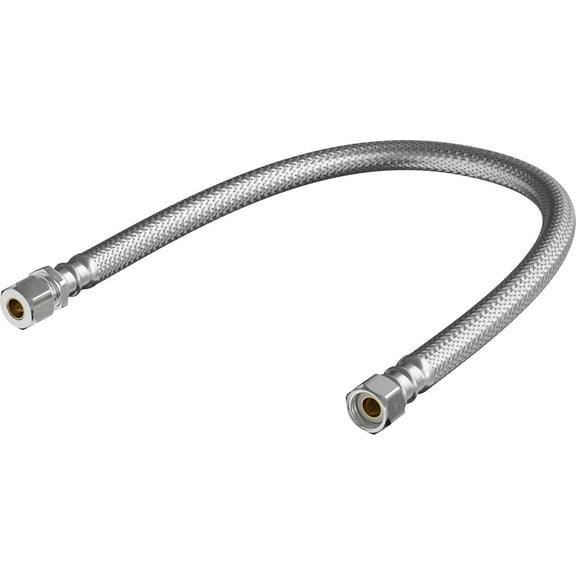 Proflo 3/8 Comp x 3/8 OD Comp x 20 in. Braided Stainless Steel Sink Flexible Water Connector