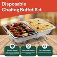 thumbnail image 2 of Disposable Chafing Dish Buffet Set - Large Full Size (33 pcs) – Catering Food Warmers with Half-Sized Serving Pans, Covers, Racks, Utensils & Fuel Cans - Perfect for Buffets, Parties & Food Serving, 2 of 6