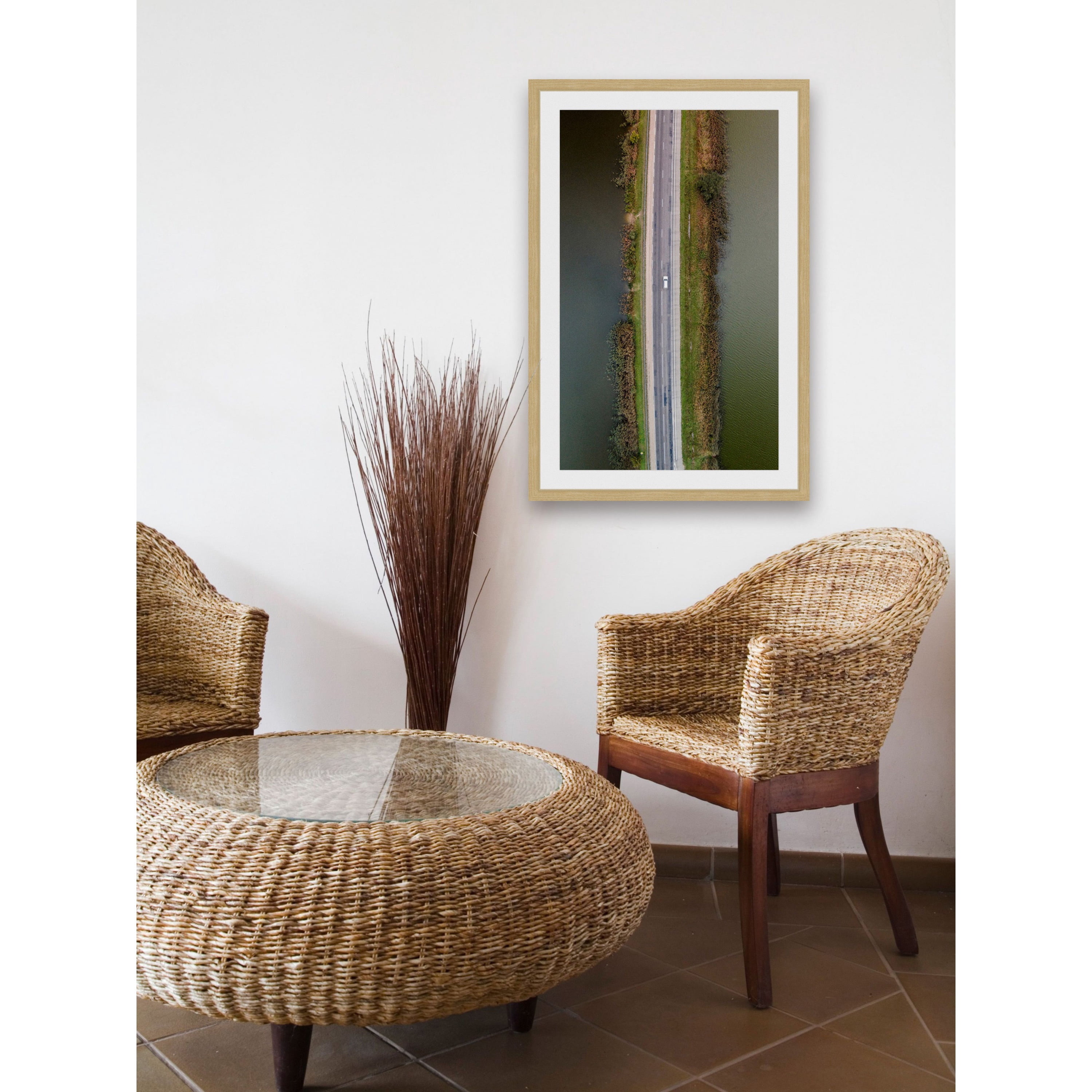 Marmont Hill "Lanes Across Water" by Karolis Janulis Framed Painting Print