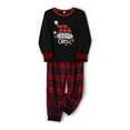 thumbnail image 6 of Qiylii Christmas Family Pajamas Matching Set, Letters Print Long Sleeve Tops with Plaid Pants Sleepwear Loungewear for Holiday Pjs, 6 of 10