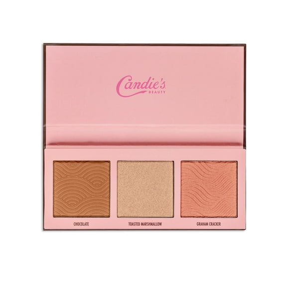 Candie's Parlor S'mores 3-in-1 Contour Makeup Palette, Beige, 3 Shades