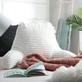 thumbnail image 3 of Nestl Backrest Reading Pillow, Back Support Pillow with Arms, Shredded Memory Foam Bed Rest Pillow, White, 3 of 7