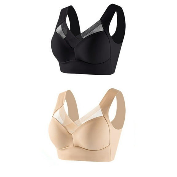 Everyday Bras for Women Padded Sports Bras Women Bras plus Size Front Hook Keyhole Sports Bra Bras for Women Bandeau Sports Bra Womens Comfort Bras Women's Push up Bra Support Sports Bra Beige 2XL