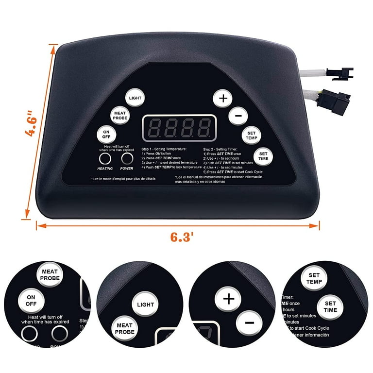 YAOAWE 9907100001 Control Panel Replacement for Masterbuilt Digital Controller Fit for Masterbuilt 20070311 20070411 20072614 Electric Smoker