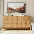 thumbnail image 4 of Akaber Modern Dresser, Fluted 9-Drawer Chest of Drawers for Bedroom, 48" Wide Handleless Wooden Dresser TV Stand for Living Room Entryway, 4 of 9