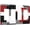Red Black Gray White Abstract, variant on Mediterranean Kitchen Church Christ Ceramic Tiles 2-Gang Device Duplex Wall Plate, Talavera Mexican Tile Decorative Two Gang Double Duplex Receptacle Socket Outlet and Light Switch Cover Plate