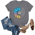 thumbnail image 5 of Tittly Womens T Shirts Womens Tops Casual Plus Size Shirts for Women Womens Fashion Workout T Shirts Athletic Plus Size Tops Summer Trendy Clothes 2025 Short Sleeve Spring Tee Gray, 5 of 9