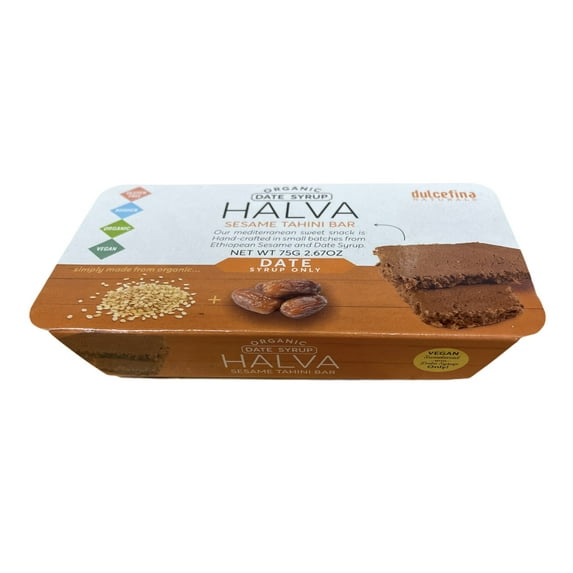 Dulcefina, Date Syrup Sesame Halva 75g Organic (Vegan) (6 pcs)