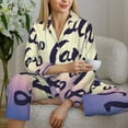 thumbnail image 6 of Kdxio Not All Those Who Wander Are Lost Women's Pajama Sets Long Sleeve Button Down Sleepwear Nightwear Soft Pjs Lounge Sets-X-Large, 6 of 7