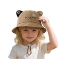 thumbnail image 3 of Bucket Hats Cute Cartoon Cat Ear Buckets for Girls Wide Brim Sun Hats for Girls with Adjustable Strap, 3 of 7