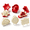 Christmas Red & White, variant on Red 6-Pack Mini Pie Molds Hand Pocket Press Maker For Baking