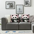 thumbnail image 2 of Cute Cartoon Panda Animals Pillowcase King  Pillow Cover Protector Pillow Sham Case with Zipper, 2 of 7