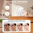 thumbnail image 3 of Rechargeable Travel Makeup Mirror Portable Travel Lighted Makeup Mirror with Color Modes Dimmable Compact Tabletop LED Vanity Mirror with Touch Screen, 3 of 9