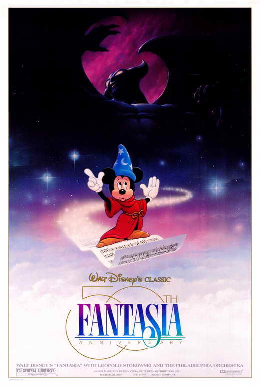 1940 Disney  movie cartoon poster print Fantasia 