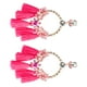 thumbnail image 2 of Minnieouse 2 pendientes de aleación con colgante de borla, adorno en forma de flor, hallazgos de larga duración, fiesta, aniversario, Color brillante, Ropa, zapatos y accesorios Miscelánea Rosa Minnieouse AP017683-04, 2 of 6