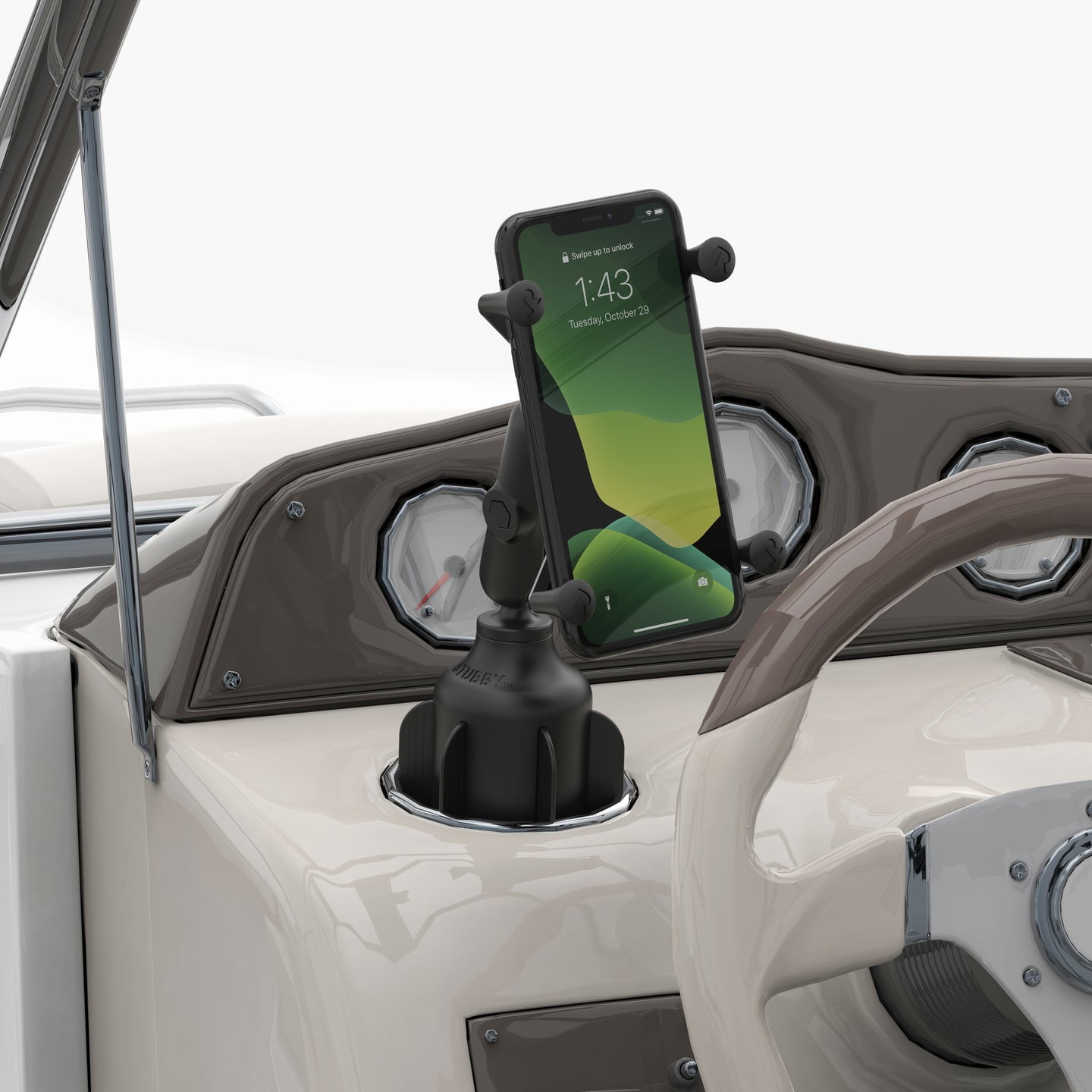 RAM Mounts X-Grip® Phone Holder with Composite Double Socket Arm