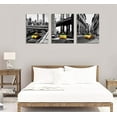 thumbnail image 6 of Black White Canvas Wall Art for Living Room Decoration New York City Yellow Taxi Bedroom Decor with Frame Dormitory Manhattan Landmark Brooklyn Bridge Canvas Painting 12×16Inch 3 Pieces, 6 of 6