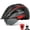 BlackRed, variant on VICTGOAL Bike Helmet with Visor and Goggles USB Rechargeable Light for Adult Men Women