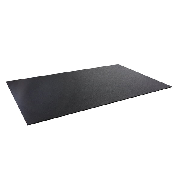 Rubber King 7mm Thick Reversible 6' x 4' Solid Black Exercise Mat with 1 Mat