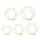 thumbnail image 4 of 5 estantes de pared de hierro hexagonales para cocina, sala de estar, hogar, oficina, estante de almacenamiento para Dorado, 4 of 9