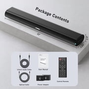 2.0 CH Sound Bar for Smart TV - 60W Dual Full-Range Speakers Surround Sound System - 22 Powerful TV Speakers Sound Bar with Bluetooth 5.3 for Home Theater Audio PC/Gaming/Projectors